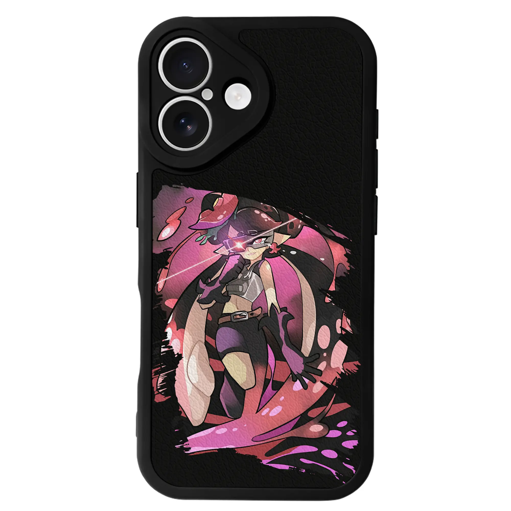 スプラトゥーン グッズ,シオカラーズ アオリ - IPhone 16シリーズ対応 ・ シリコンスマホケース ・ レザー調 ・ 高精度フィット ・ 耐衝撃 ・ ワイヤレス充電対応 ・ 精密カット